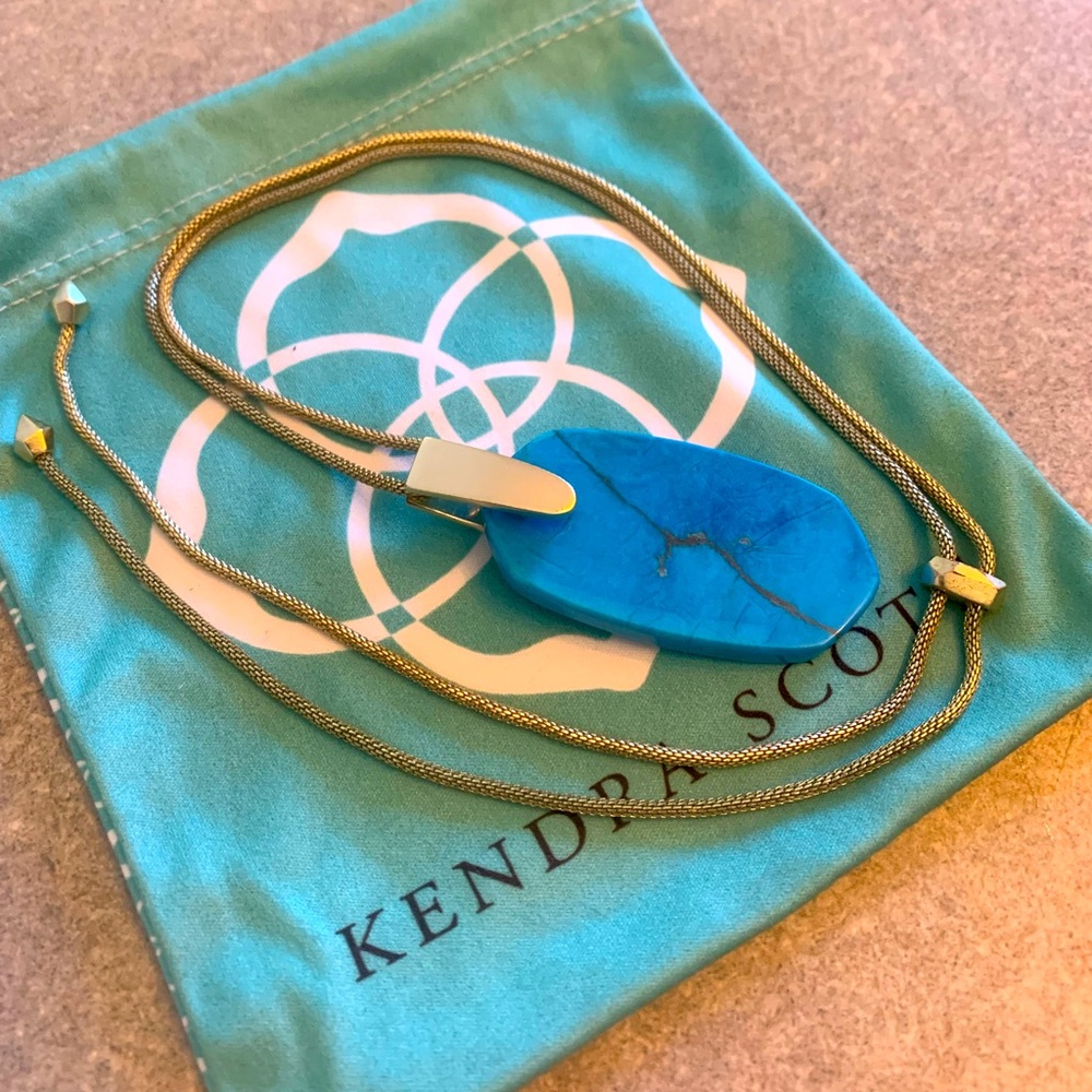 Kendra Scott Inez Blue Agate Necklace